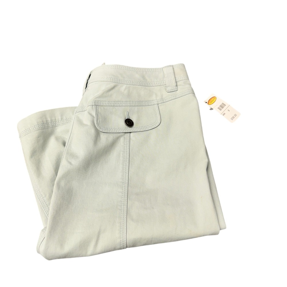 Vintage Talbots Skirt Womens 8 Stretch Light Blue Classic NOS Deadstock NEW